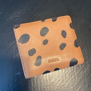 Cheetah Print Bifold Fossil Wallet